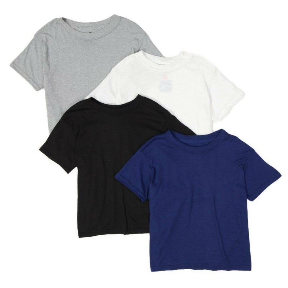 4-pack Hanes Tagless Tees, X-Temp, Boys’ S (6-8)